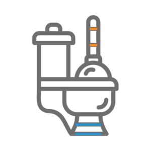 toilet unblocking - a drainage company - toilet icon